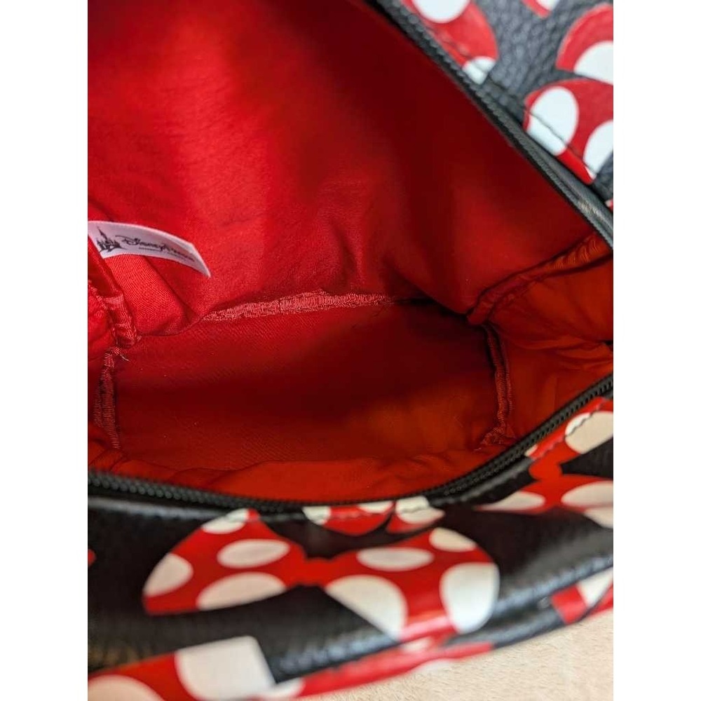 Disney Parks Authentic Mini Backpack Black Red White Polka Dot Bows - Picture 5 of 10